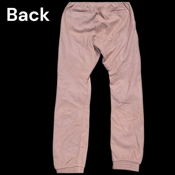REVOLVE Pink Leather Jogger Pants. Size Small - Picture 5 of 6
